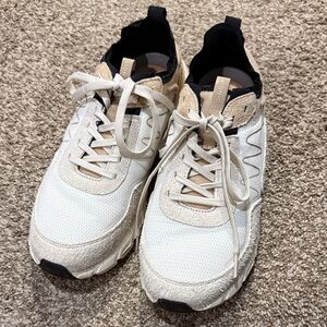 Neutral Ivory Beige Athletic Sneakers